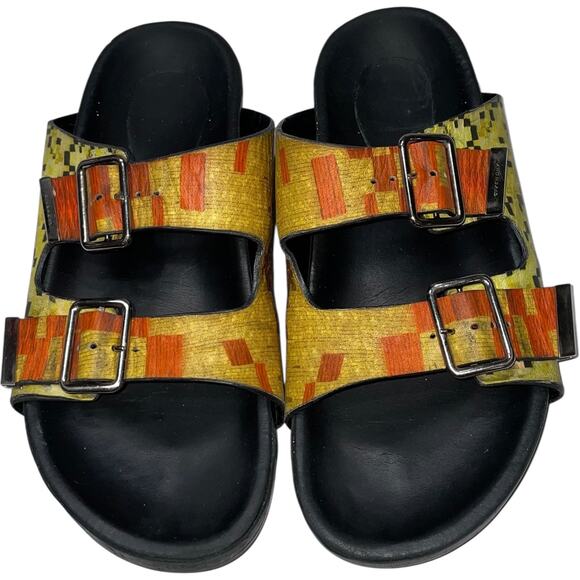 Givenchy Birkenstock Birk Multicolor Leather Buckle Slides   Size: US 8.5 - Picture 1 of 8